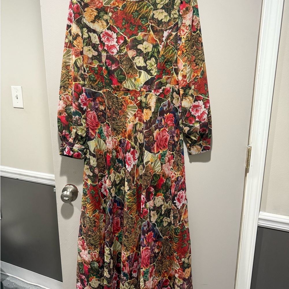Floral Long Sleeve Maxi Dress - Multi Floral